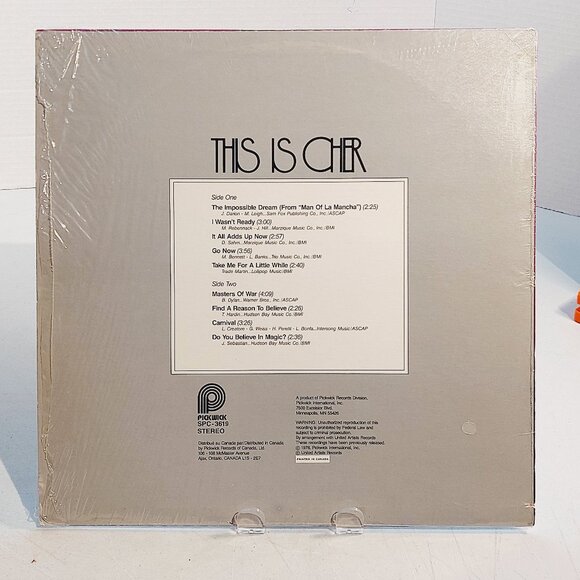 Cher~ This Is Cher (Vinyl LP, 1978) United Artists SPC 3619 - Picture 4 of 4